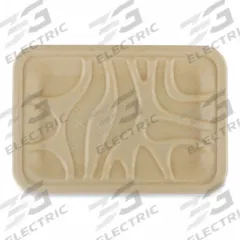 WORLD CENTRIC Food Trays: 1 Compartments, 5/8 in Ht, 5 3/4 in Wd, 8 1/4 in Lg, Natural, 500 PK (MPN TR-SC-2S-LFS). Key specifications — attr558007: WORLD CENTRIC; attr558010: Natural; attr558015: Yes; attr558017: Wavy; attr558020: Rectangular; attr561814: Deli Tray.