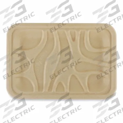 WORLD CENTRIC Food Trays: 1 Compartments, 5/8 in Ht, 5 3/4 in Wd, 8 1/4 in Lg, Natural - Fiber Cafeteria Trays