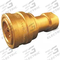 HANSEN Hydraulic Quick Connect Hose Coupling: 1/2 in Coupling Size, Brass, 45.42 lpm Max. Flow Rate (MPN B4HP26). Key specifications — Body Material: Brass; Thread Size: 1/2"-14; Brand: HANSEN.
