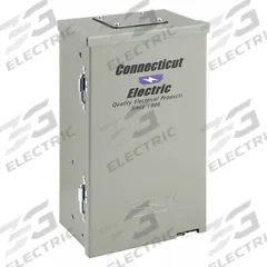 CONNECTICUT-ELECTRIC Outdoor Hard Wired GFCI: 30 A Amps, 120/240V AC, Single Phase, 3R, 3 Outlets (MPN CESMPSC41GRHR). Key specifications — attr196222: 120/240V AC; attr196225: No; attr196227: (2) NEMA 5-20R GFCI; attr196232: Manual; attr211147: CONNECTICUT-ELECTRIC.