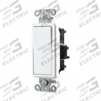 HUBBELL Wall Switch: Rocker Switch, Single Pole, Maintained, White, 120/277V AC, 15 A (MPN DS115STW). Key specifications — Illuminated: No; Voltage Rating: 120/277V AC.
