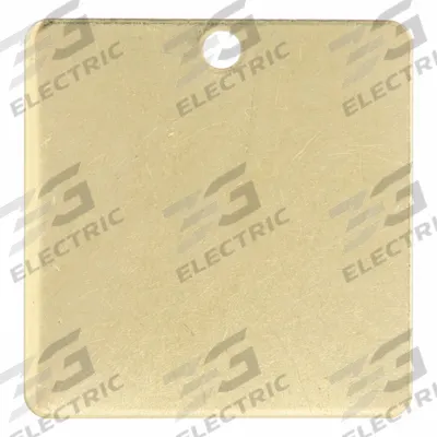 APPROVED VENDOR Blank Tag: Brass, Yellow, 0.04 in Thick, Square, 2 in x 2 in - General Purpose Blank Valve Tags