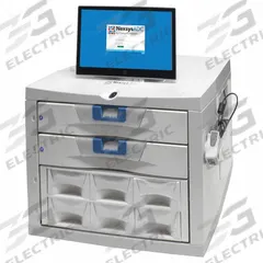 CAPSA HEALTHCARE Medication Dispensing Cabinet: Polymer, Cream, Cream, 8 Drawers (MPN NX-4TBDL-2). Key specifications — Material: Polymer; Drawer Color: Cream; Brand: CAPSA HEALTHCARE; Cabinet Color: Cream.