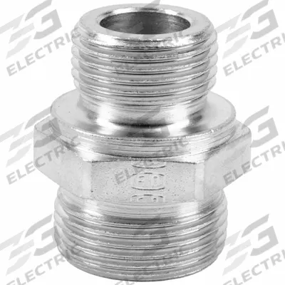 ERMETO Compression Fitting Adapter: 18 mm OD Size, G 1/2 A x G 1/2 A Thread Size - Flareless Bite-Type Steel Compression Fittings