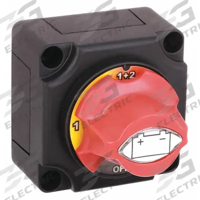 BATTERY DOCTOR Battery Disconnect Switch: In-Line Rotary, In-Line, Negative, 12V - Battery Disconnect Switches