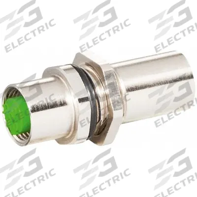 MURRELEKTRONIK Circular Connector: M12 4-Pole Female x M12 4-Pole Female, D Coded, Brass - M12 Circular Connector Gender Adapters