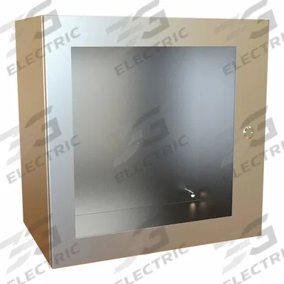 HAMMOND Electrical Enclosure: Stainless Steel, 20 in x 20 in x 12 in, NEMA 12/13/3R/4/4X - Stainless Steel Enclosures