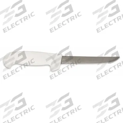 CRESTWARE Boning Knife: Straight, 6 in Overall Lg, Steel Blade, Polypropylene Handle - Boning Knives