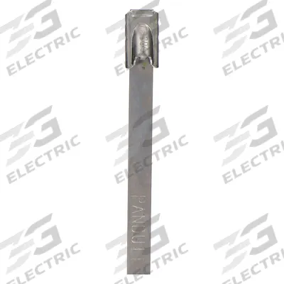 PANDUIT Cable Tie: 5 in Nominal Lg, 1 in Nominal Max. Bundle Dia., 0.18 in Wd, Silver - 316 Stainless Steel Cable Ties