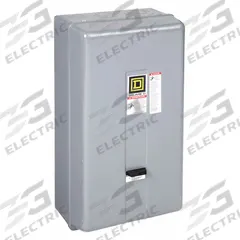 SQUARE D Magnetic Motor Starter: Non-Reversing, 3 Poles, NEMA Size 3, 90 A, 240V AC Coil (MPN 8536SEG1V03). Key specifications — Brand: SQUARE D; Coil Voltage: 220/240V AC; Phase: Three; Operator: None; Terminal Connection Type: Screw Clamp Terminals; Includes Pilot Light: No; Operator Controls: None; Auxiliary Contacts Included: No Auxiliary Contacts Included.
