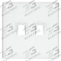 HUBBELL Wall Plate: Toggle, 2 Gang, White, Std Size (MPN SWP2). Key specifications — Brand: HUBBELL; Material: Steel.