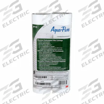 3M AQUA-PURE Water Filter Cartridge: 5 micron, 8 gpm, 9 3/4 in Overall Ht - Cartridges for General Purpose Water Pre-Filter Systems