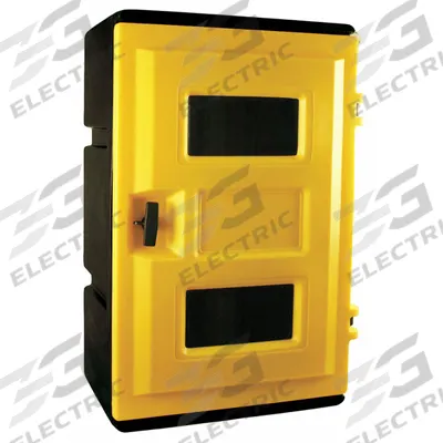 APPROVED VENDOR Safety Cabinet: Cabinet, Plastic, Yellow, Labels/Storage Bracket - SCBA Storage