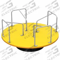ULTRAPLAY Spinner: 20.1 ft Installation Zone Dia, Yellow, Multiple Handrails, Not ADA Accessible (MPN UP117). Key specifications — attr1007486: Multiple Handrails; attr1007487: 5 to 12 yr.