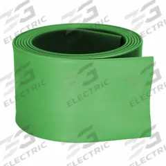 RHINO Color-Coded Shrink Tubing: 1.5 in I.D. Before Shrinking, 0.75 in I.D. After Shrinking, 4 ft Lg (MPN RCT-1.50-GR). Key specifications — Color: Green; Brand: RHINO.