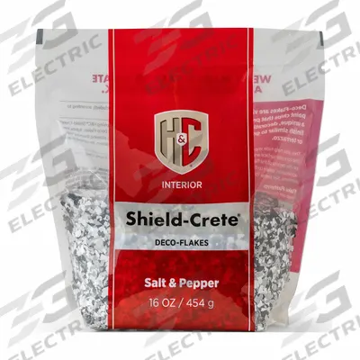 H&C Floor Chips: Black/Gray/White, 250 lb/sq ft Coverage Area, Exterior/Interior - Floor Chips & Flakes