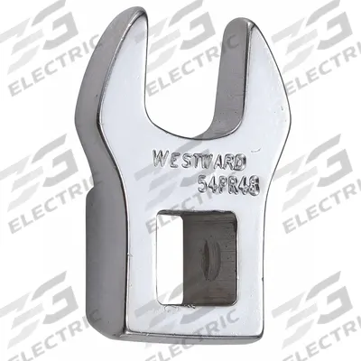 WESTWARD Crowfoot Socket Wrench: Alloy Steel, Chrome, 3/8 in Drive Size, 12 mm Head Size - Metric Open End Crowfoot Wrenches