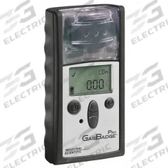INDUSTRIAL SCIENTIFIC Single-Gas Detector: IP64, INDUSTRIAL SCIENTIFIC GasBadge Pro, Lithium, LED (MPN 18100060-B). Key specifications — Gas Detected: Chlorine Dioxide; Housing Color: Black; Battery Chemistry: Lithium; Communication Protocol: PC-Compatible Interface.