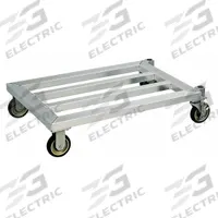 NEW AGE Dunnage Rack: 1,000 lb Max Load Capacity, 8 1/4 in Overall Ht, 20 in Overall Wd, Aluminum (MPN 1201). Key specifications — Product Type: Dunnage Rack; Caster Type: (2) Swivel w/Brake; Brand: NEW AGE; Material: Aluminum; NSF Certified: Yes.