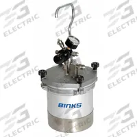 BINKS Spray Gun Cup: Siphon Feed Spray Gun Cup, Spray Gun Cups, Liner/Regulator, 2 qt Cup Size Use (MPN 80-600). Key specifications — Brand: BINKS; Includes: Regulator; Product Type: Siphon Feed Spray Gun Cup.