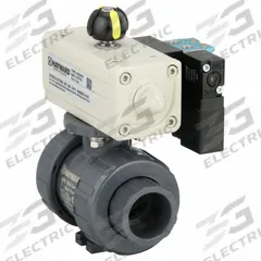 HAYWARD FLOW CONTROL Pneumatically Actuated Two-Way Ball Valve: 1 in, PVC, Double-Acting (MPN PSDTBH110STEA8). Key specifications — Brand: HAYWARD FLOW CONTROL; Pilot Solenoid Voltage: Not Included.