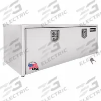 BUYERS PRODUCTS Underbody: Underbody Truck Box, Single Drop-Down Door Door, 24 in Overall Dp, White (MPN 1704410). Key specifications — Color: White; Brand: BUYERS PRODUCTS; Lock Type: Keyed.