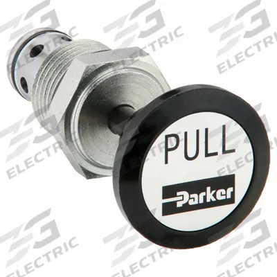 Parker Cartridge Valve: Steel, Block-Mounted, Two Positions, Normally Closed, Knob Adjustment - Manual Cartridge Valves