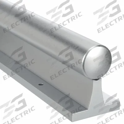 PBC LINEAR Pre-Drilled Linear Shaft Assembly: 1/2 in Shaft Dia, 12 in Lg, Ceramic Coated - Linear Support Rail & Shaft Assemblies