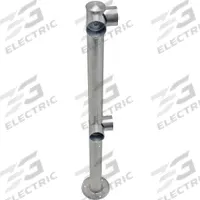 TENSABARRIER Rigid Barrier Corner Post: Rigid Barrier Corner Post, 36 in Overall Ht, 2 in Bar Dia (MPN ADAPTARAIL-2L-5-36-COR-1P). Key specifications — attr193639: TENSABARRIER; attr982178: Polished Chrome; attr1022246: Corner Post.