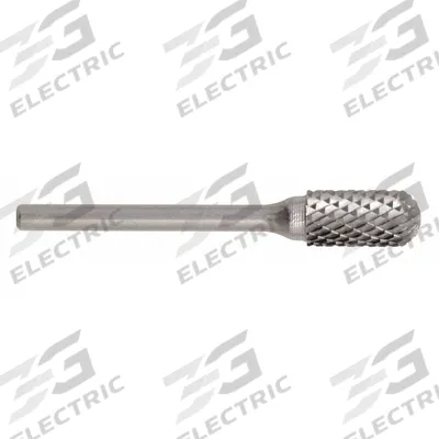 CLE-LINE Carbide Bur: Ball-Nosed Cylinder, SC-3, Single Cut, 3/8" x 3/4" Head - Single-Cut Ball-Nosed Cylinder Burs