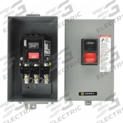 SQUARE D Manual Motor Starter: Non-Reversing, 3 Poles, 18 A, NEMA Size M-0 - Enclosed Non-Reversing Starters with Thermal Overloads