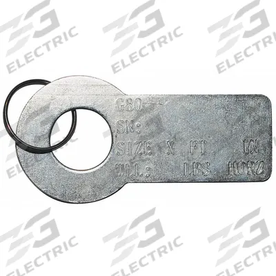 Dayton Tag: ID Tag, 99/100 in Inside Dia, Chain Slings, 2 3/8 in Overall Lg - Identification Tags