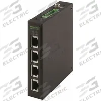 MURRELEKTRONIK Ethernet switch: Unmanaged, DIN Rail, 4 Ports, RJ45, 100 mbps/Ethernet, IP50 (MPN 58151). Key specifications — Port Type: RJ45; Manufacturer Part Number: 58151; Brand: MURRELEKTRONIK; Features: Auto-Crossover; IP Rating: IP50; Product Type: Ethernet Switch; Maximum Input Voltage: 48V DC; Mounting Location: DIN Rail.