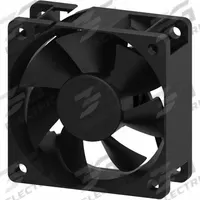 DAYTON Axial Fan: 23.5 cfm Airflow @ 0.000 in SP, 2 3/8 in Ht, 1 in Dp, Lead Wires, 12V DC, Plastic (MPN 855H03). Key specifications — Blade Material: Polybutylene Terephthalate; Housing Material: Plastic; Brand: DAYTON.