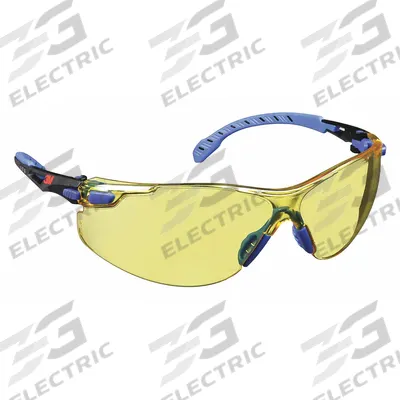 3M Safety Glasses: Amber Lens, Frameless, Scotchgard Anti-Fog - Padded Comfort-Fit Safety Glasses