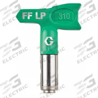 GRACO Airless Spray Gun Tip: Tips for Airless Spray Guns, Airless Spray Gun Tip, 0.01 in Tip Size (MPN FFLP310). Key specifications — Product Type: Airless Spray Gun Tip; Compatible with Manufacturer Model Number: 246215; Brand: GRACO; Includes: Guard Combination; Color: Green; Compatible with Series: RAC X; Product Grouping: Tips for Airless Spray Guns.
