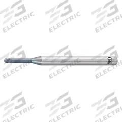 OSG Ball End Mill: Carbide, WXS Coated, 3 Flute, 2 mm Mill Dia, 1.5 mm LOC, 50 mm OAL (MPN 3195210)