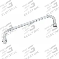 T&S BRASS Spout: Spout, Double-Bend, Swivel Spout, Brass, Chrome, 26.3 gpm Flow Rate, Laminar (MPN 062X). Key specifications — Includes: Nozzle; Product Type: Spout; Spout Style: Swivel; Body Material: Brass; Brand: T&S BRASS.