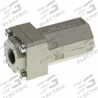 SMC Pneumatic Check Valve: Bushing, 1/4 in NPT, 1/8 in NPT, 1 MPa Max. Pressure (MPN AK2000-N01). Key specifications — attr291949: 1/4 in NPT; attr291950: 1/8 in NPT; attr291957: Aluminum Die Cast (Body); Aluminum Die Cast (Cover); NBR (O-Ring); POM (Valve); attr294749: SMC.