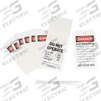 BRADY Danger Tag: Danger, Danger Do Not Operate, Polyester, Dept/Name/Remarks, Write-On Surface, Tag (MPN 96222)