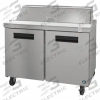 HOSHIZAKI Worktop Refrigerator: 12 cu ft, 44 1/4 in Ht, 31 in Dp, 2 Doors (MPN SR48B-12). Key specifications — Control Type: Thermostatic; Energy Star Compliant: No; Brand: HOSHIZAKI.