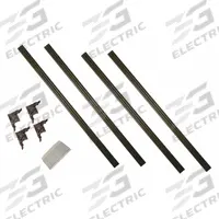 MIRREDGE Mirror Installation Kit: 1 1/2 in Overall Ht, 60 in Overall Wd, 1/4 in Overall Dp (MPN 54112). Key specifications — Brand: MIRREDGE; Corner Shape: Square; Finish: Wood Grain; Color: Cherry Walnut; Material: Polymer Plastic; Lighted: No.