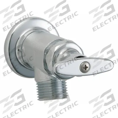 CHICAGO FAUCETS Straight Sill Faucet: Cast Brass, Rough Chrome Plating, Cast Brass - Inside Sillcocks