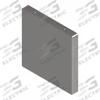 HOFFMAN Wireway Closure Plate: 6 in Wd, 6 in Ht, 16 ga Gauge, 1, Without Knockouts, Steel, Painted (MPN F66GCPNK). Key specifications — Brand: HOFFMAN; Finish: Painted; With/Without Knockouts - Broad: No.