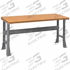 TENNSCO Workbench: Fixed Ht, Tempered Hardwood, 60 in x 36 in, 1,900 lb Overall Load Capacity, Gray (MPN WB-1-3660C). Key specifications — Brand: TENNSCO.