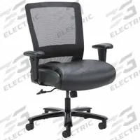 BOSS Office Chair: Ht, Black, Faux Leather & Mesh Material, 23 in Back Ht, 21 1/2 in Seat Wd (MPN B699-BK). Key specifications — attr982877: Black; attr982913: Yes; attr982865: Black; attr982870: BOSS; attr982901: Black.