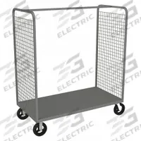 DURHAM MFG Stock Cart: 1,600 lb, Overall Dim. 30 in L x 60 in W x 69 in H, Fixed, 1 Shelves, Rubber (MPN W2ST-306068-1-8MR95). Key specifications — Caster/Wheel Configuration: (2) Swivel; Color: Gray; Shelf Adjustability: Fixed; Brand: DURHAM MFG.