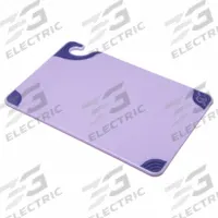 SAN JAMAR Cutting Board: 18 in Overall Lg, 12 in Overall Wd, Purple, Co-Polymer, NSF Certified (MPN CBG121812PR). Key specifications — Color: Purple; Brand: SAN JAMAR; Material: Co-Polymer; NSF Certified: Yes.