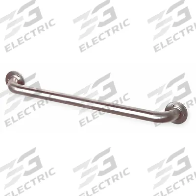 APPROVED VENDOR Wall Grab Bar: Straight, 24 in Lg, 1 1/2 in Dia, Stainless Steel - Standard Grab Bars