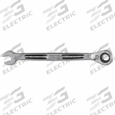 PROTO Combination Wrenches: Alloy Steel, Full Polish Chrome, 8 mm Head Size - Metric Spline Ratcheting Combination Wrenches